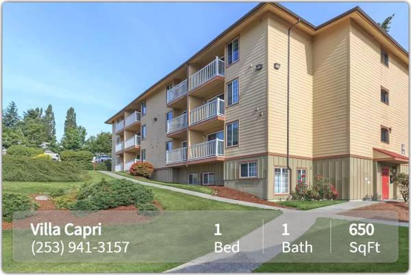 $1,409 / 1br - 650ft2 - Just what you're looking for! 1 Bed / 1 Bath. Come and see! (Federal Way - Steel Lake Park)63884888294017121