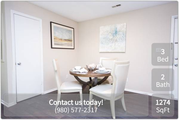 $1,606 / 3br - 1274ft2 - A fresh take on living: Explore our 3 BR, 1274 Sq Ft spaces. (Charlotte)63925335663619121