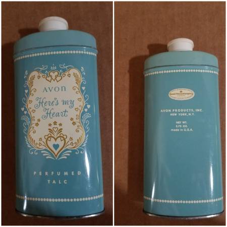 Original 60's Avon "Here's My Heart" Dusting Powder 1