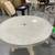 Birch Lane Isabela Round Outdoor Dining Table Concrete & Teak 3 thumbnail