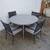 5-Pc Grey Metal Outdoor Dining Set 9 thumbnail