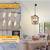 4 Light Farmhouse Chandelier, Rustic Ceiling Light Lantern Light Fixture with Wo 3 thumbnail