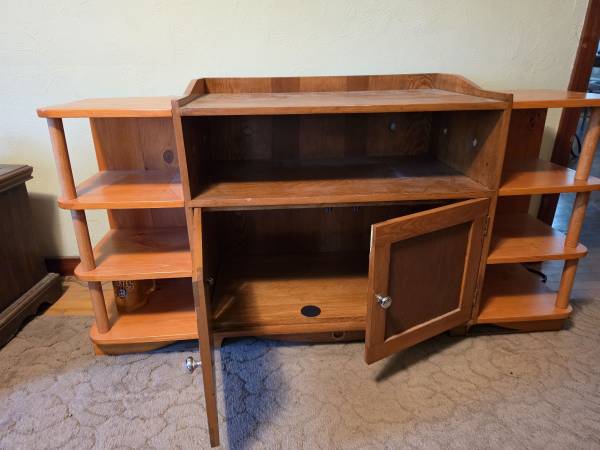 Solid wood TV stand 1