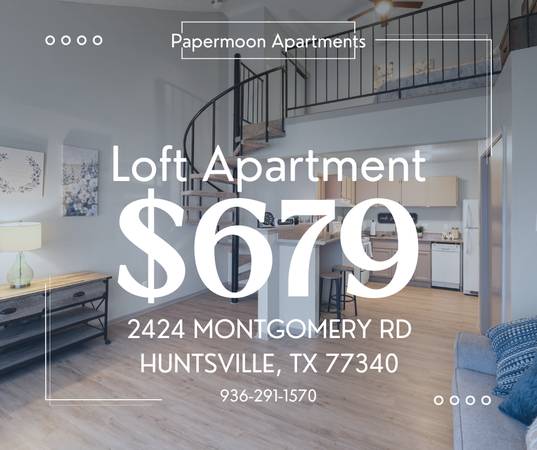 $679 / 1br - 576ft2 - Loft Apartment For Lease (Huntsville)63885008468225120