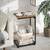 Simple Trending C Shaped End Table, TV Tray for Couch, Small Side Table with Met 3 thumbnail