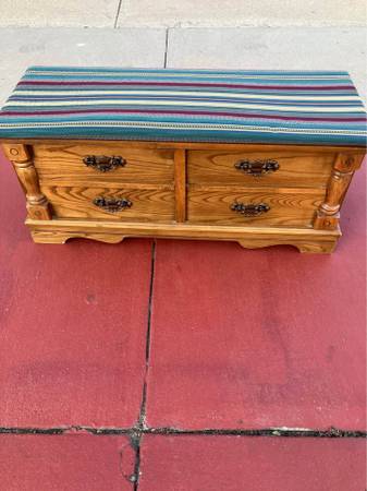 Absolutely Gorgeous Cedar Chest With Cushioned Seat 1