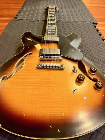 Ibanez ASV100FMD highly upgraded semi hollowbody electric guitar - $570 (Cambridge)63437886522113121