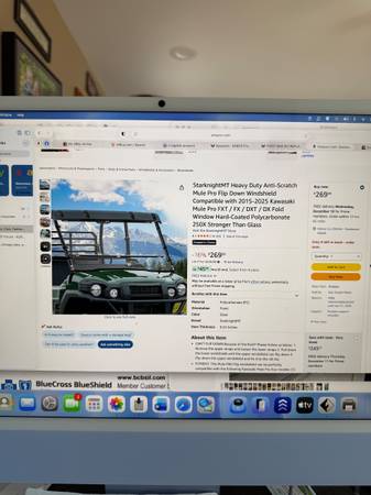 StarknightMT Heavy Duty Anti-Scratch Mule Pro Flip Down Windshield Com 1