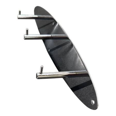 Modern Chrome 3-Hook Wall Mounted Coat Rack 21'' Metal Peg Hanger 1