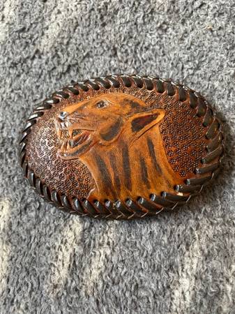 Hand Made Leather Belt Buckle-Mt.Lion? 1