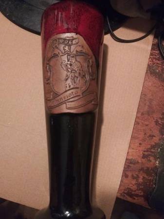 new shakopee 2006 renaissance  goblet brown with red top 1