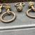4 Antique Steel Bolted Hooks On Rings ! 4 thumbnail