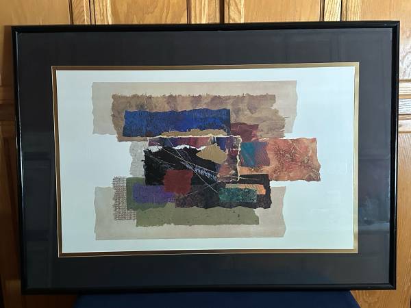 Abstract Art Print Framed & Matted Titled "Matrix" or "Matrix VIII" by Artist St 1