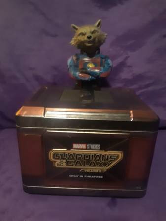 Guardians of the Galaxy 3 "Rocket Raccoon" empty popcorn tin - $85 (Dothan)63440451089155120