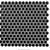 Daltile Restore Black Matte Ceramic Penny Round Mosaic Tile 9 thumbnail