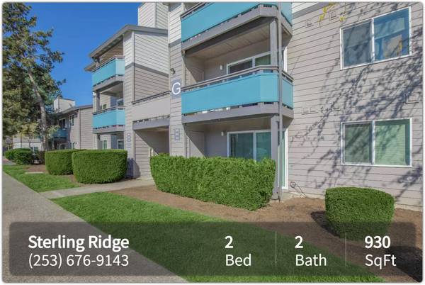 $2,110 / 2br - 930ft2 - Don't wait! This spacious 2 bed, 2 bath will go fast! 930 Sq Ft! (Kent)63400084727297121