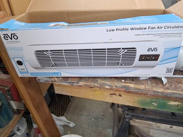 Evo Low Profile Window Fan – Remote Included - appliances - by