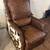 Genuine Buffalo Leather Hide & Cow Hide Wrapped 8 ft Couch Armchair 17 thumbnail
