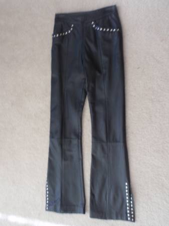 Black Genuine Leather Pants 1