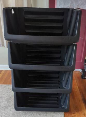 Husky 55 Gallon Stackable Heavy Duty Storage bins 1