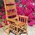 Costa Rican   Teak Brown Leather Folding Rocker Rocking Chair 1 thumbnail