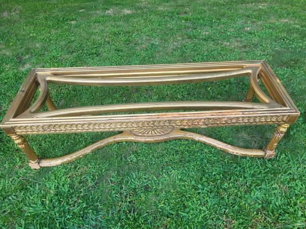 GOLD LEAF PAINTED COFFEE TABLE 1