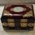 Vintage Shanghai China Rose Wood & Brass Jewelry Box w/ Jade & Lock 6 thumbnail