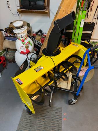 44" John Deere snowblower and cab 1