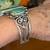 Vintage Navajo Sterling And Australian Varicite Cuff Bracelet 2 thumbnail
