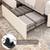 Queen Size Upholstered Platform Bed Frame with 4 Storage Drawers, Modern Beige F 3 thumbnail