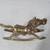Rocking Horse Solid Brass Vtg Figure Desk Paperweight 7 1/4" Length 6 thumbnail