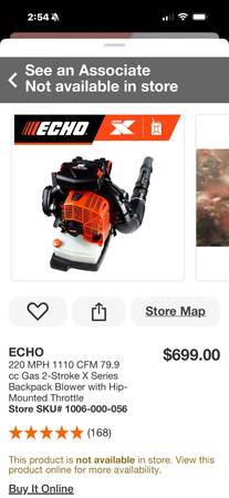 New echo Backpack blower 1