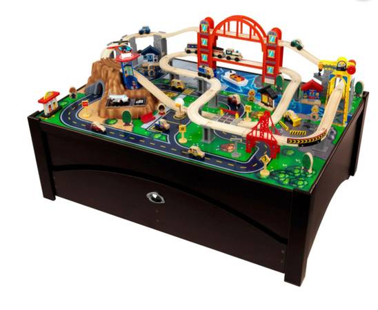 Train table and full Kids Kraft city set as pictured $30 1