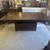 Rustic Solid Wood Trestle Dining Table with Built-In Storage Base 75L 2 thumbnail