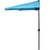 NEW Half Umbrella Outdoor Patio Shade - 9 ft Turquoise Half Round 1 thumbnail