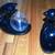Two Vintage Haeger Pottery Glossy Black Cat Gazing at Glass Fish Bowl 1 thumbnail