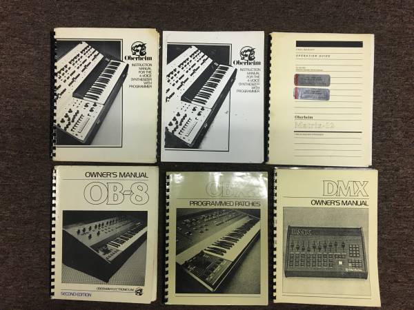 Oberheim owners manuals 1