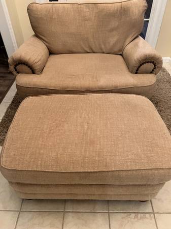 Chair and a half + ottoman -- FREE 1