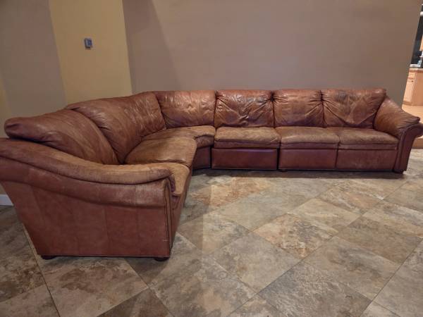 FREE - Robb & Stucky Leather Sectional Recliner 1