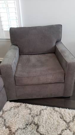 Macy's sectional couch, large storage ottoman, and armchair 1