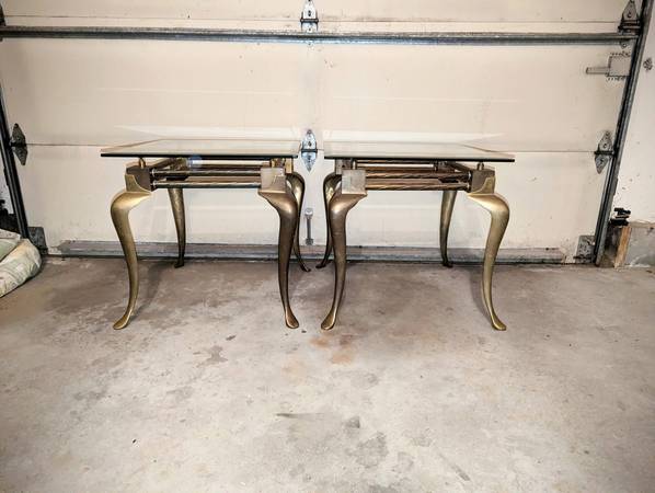 Hollywood Regency Style End Tables 1