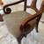 Vintage Solid Wood Large Armchair/Accent Chair w/Curved Arms-Sage Seat 3 thumbnail