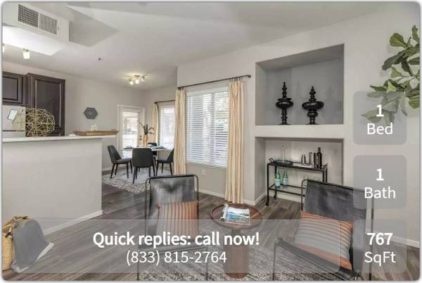 $1,735 / 1br - 767ft2 - Your fur baby's next favorite spot! 1 BD / 1 BA that's purrrfect! (Elk Grove)64043667706115121