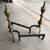 Pair Vintage Brass Fireplace Andirons with Cast Iron Log Holders 1 thumbnail