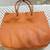Genuine Leather Large Orange Tote Bag – Vintage & Unique 1 thumbnail
