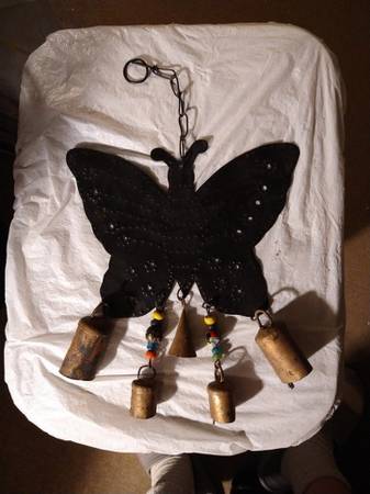 Vintage Wind Chime Butterfly and Bells 1