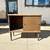 Small mid century style cabinet mid century modern sliding doors 2 thumbnail