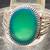 Antique 925 Sterling Silver Ring Beautiful Green Stone Men's Ring Size 2 thumbnail
