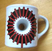 Ceramic Coffee Mug Magic Portal Black worm Hole Magnet Sci-Fi time t 1