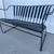 Settee loveseat wrought iron metal 4 ft wide vintage 2 thumbnail